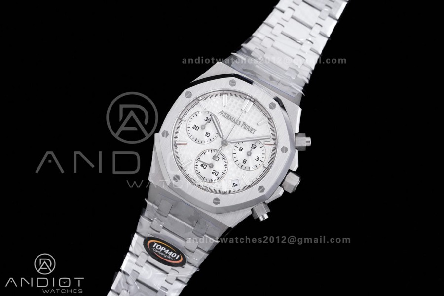 Royal Oak Chrono 26240 SS TOP 1:1 Best Edition Silver Dial on SS Bracelet DD4401 Super Clone