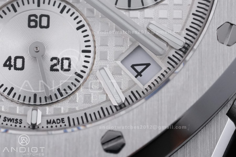 Royal Oak Chrono 26240 SS TOP 1:1 Best Edition Silver Dial on SS Bracelet DD4401 Super Clone
