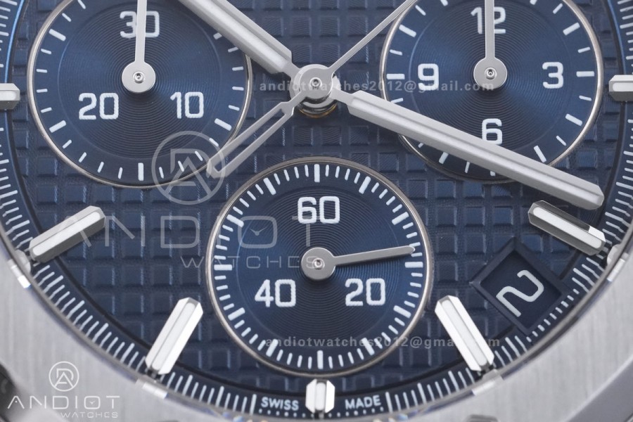 Royal Oak Chrono 26240 SS TOP 1:1 Best Edition Blue Dial on SS Bracelet DD4401 Super Clone