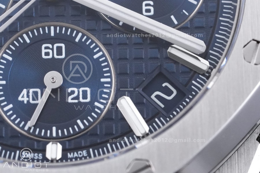 Royal Oak Chrono 26240 SS TOP 1:1 Best Edition Blue Dial on SS Bracelet DD4401 Super Clone