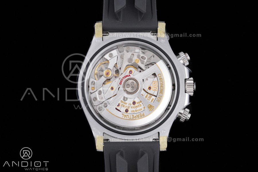 Daytona 126519 Gain Weight ARF 1:1 Best Edition SS Silver Dial Black Subdial Sticks Markers On Oysterflex Strap DD4131