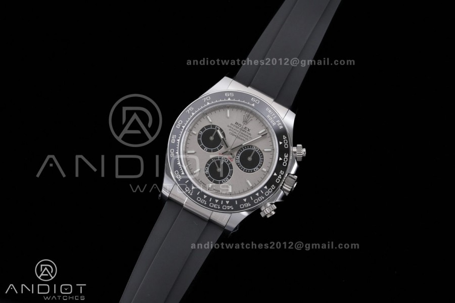 Daytona 126519 Gain Weight ARF 1:1 Best Edition SS Silver Dial Black Subdial Sticks Markers On Oysterflex Strap DD4131