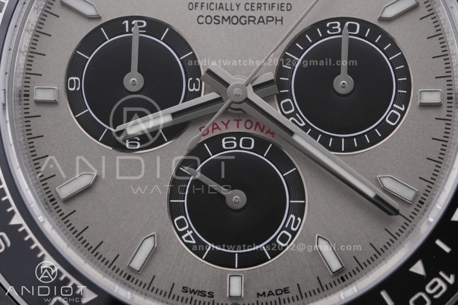 Daytona 126519 Gain Weight ARF 1:1 Best Edition SS Silver Dial Black Subdial Sticks Markers On Oysterflex Strap DD4131