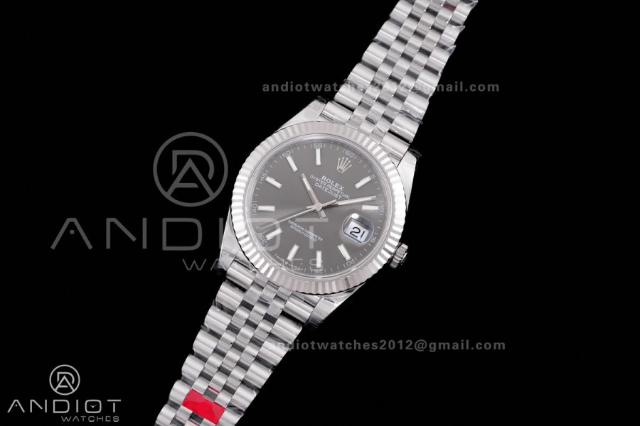 DateJust 41 126334 904L SS V2 VSF 1:1 Best Edition Gray Dial Stick Marker On Jubilee Bracelet DD3235