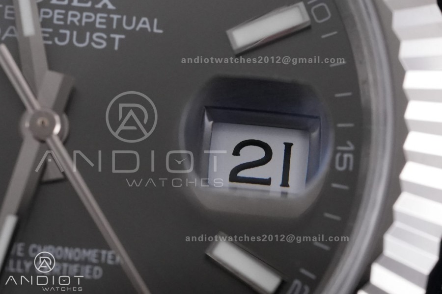 DateJust 41 126334 904L SS V2 VSF 1:1 Best Edition Gray Dial Stick Marker On Jubilee Bracelet DD3235