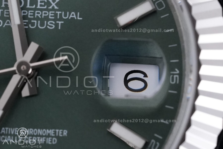 DateJust 41 126334 904L SS V2 VSF 1:1 Best Edition Green Dial Stick Marker On Jubilee Bracelet DD3235
