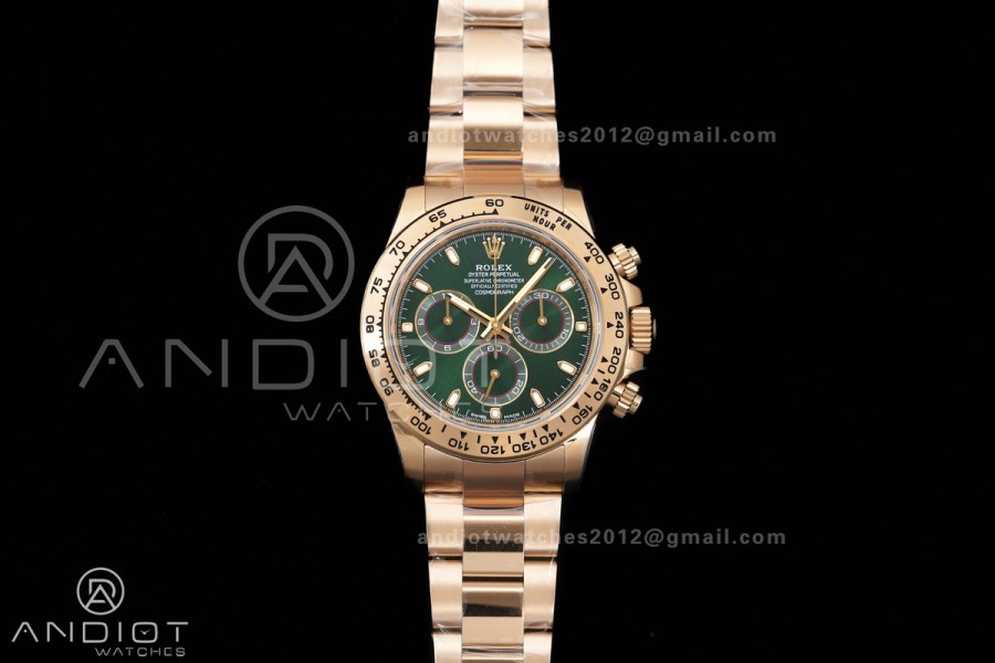 Daytona 116508 YG VSF  V3 Gain Weight 1:1 John Mayer Best Edition Green Dial on YG Bracelet DD4130 (180g)