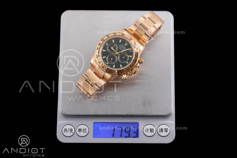 Daytona 116508 YG VSF  V3 Gain Weight 1:1 John Mayer Best Edition Green Dial on YG Bracelet DD4130 (180g)