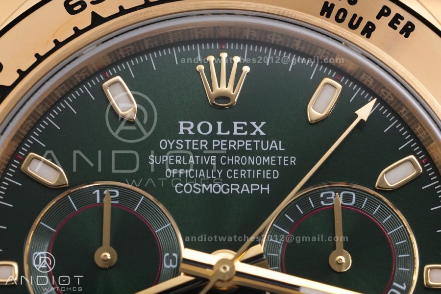 Daytona 116508 YG VSF  V3 Gain Weight 1:1 John Mayer Best Edition Green Dial on YG Bracelet DD4130 (180g)