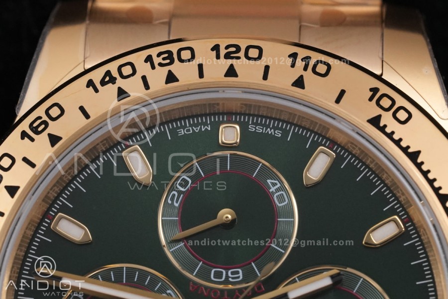 Daytona 116508 YG VSF  V3 Gain Weight 1:1 John Mayer Best Edition Green Dial on YG Bracelet DD4130 (180g)