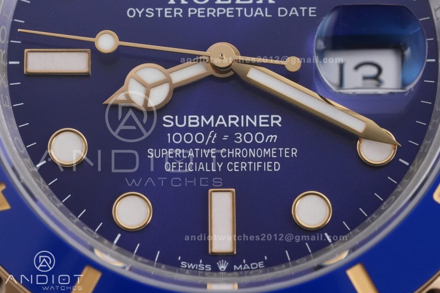 Submariner 126613LB V2 VSF 1:1 Best Edition Blue Dial On SS/YG Bracelet DD3235 Gain Weight 186g