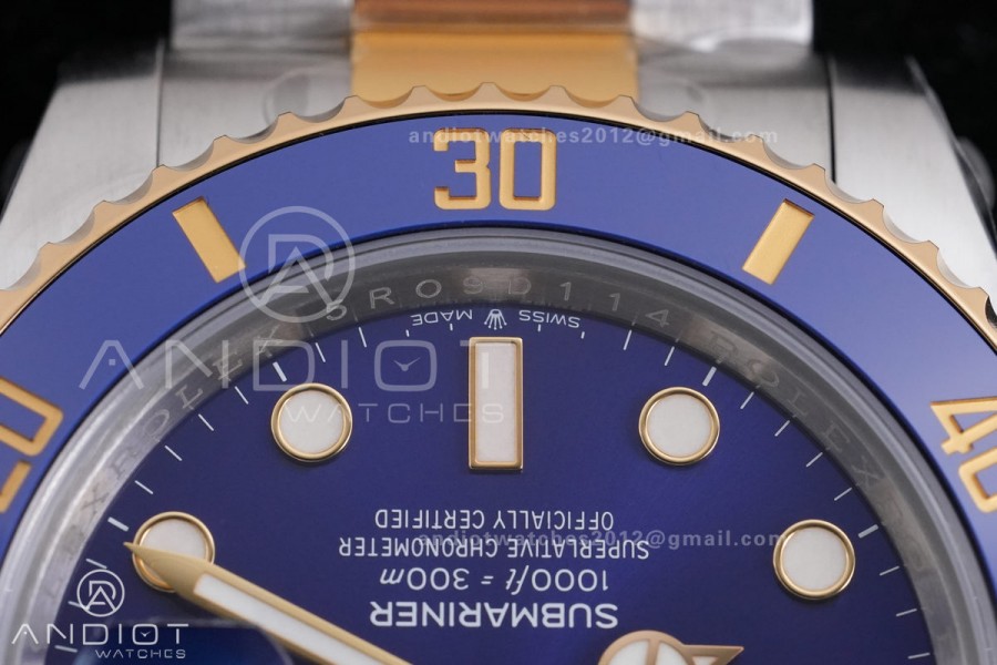 Submariner 126613LB V2 VSF 1:1 Best Edition Blue Dial On SS/YG Bracelet DD3235 Gain Weight 186g