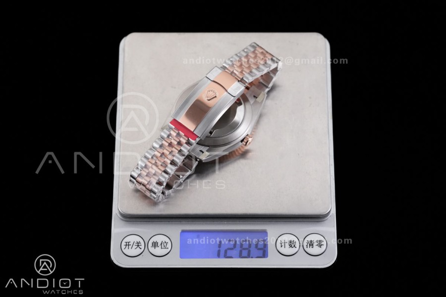 DateJust 41 126331 SS/RG RCF 1:1 Best Edition 904L Steel Brown Diamonds Dial on SS/RG Jubilee Bracelet RC3235