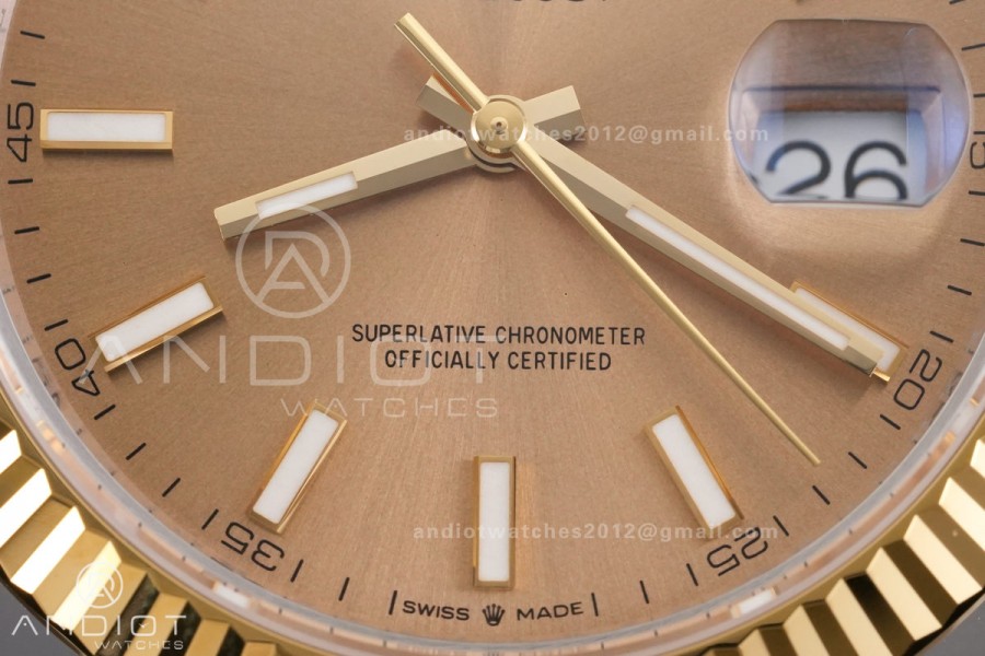 DateJust 41 126333 RCF 1:1 Best Edition 904L Steel YG Stick Dial on Jubilee Bracelet RC3235