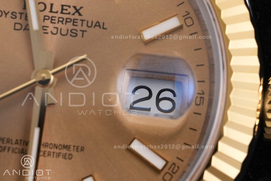 DateJust 41 126333 RCF 1:1 Best Edition 904L Steel YG Stick Dial on Jubilee Bracelet RC3235