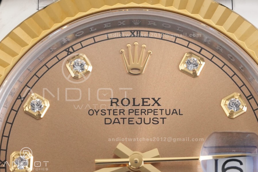 DateJust 41 126333 RCF 1:1 Best Edition 904L Steel YG Diamonds Dial on Jubilee Bracelet RC3235