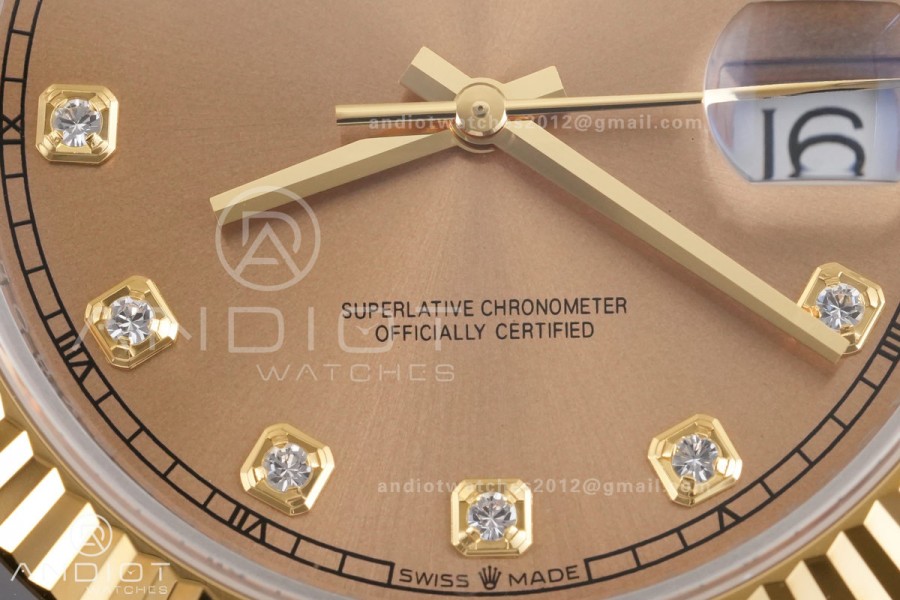 DateJust 41 126333 RCF 1:1 Best Edition 904L Steel YG Diamonds Dial on Jubilee Bracelet RC3235