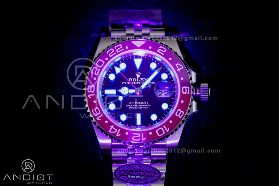 GMT-Master II 126710 BLRO 904L RCF 1:1 Pepsi Best Edition on Jubilee Bracelet SH3285