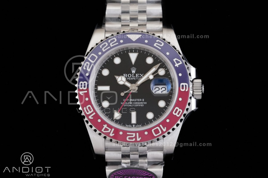 GMT-Master II 126710 BLRO 904L RCF 1:1 Pepsi Best Edition on Jubilee Bracelet SH3285