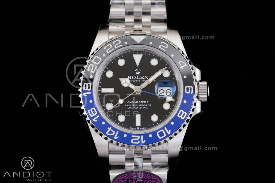 GMT-Master II 126710 BLNR 904L RCF 1:1 Batgirl Best Edition on Jubilee Bracelet SH3285