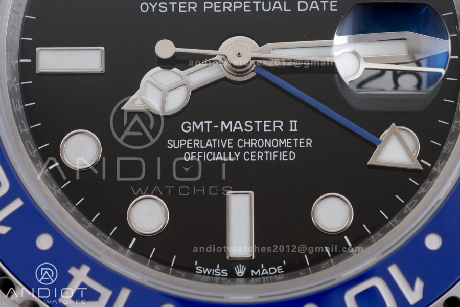 GMT-Master II 126710 BLNR 904L RCF 1:1 Batgirl Best Edition on Jubilee Bracelet SH3285