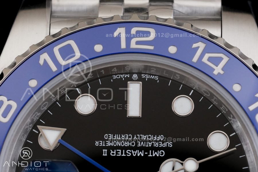 GMT-Master II 126710 BLNR 904L RCF 1:1 Batgirl Best Edition on Jubilee Bracelet SH3285