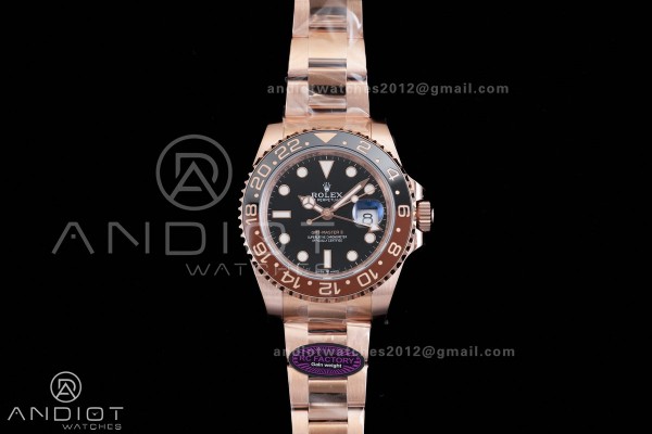 GMT-Master II 126715 CHNR RG Plated 904L Steel RCF...