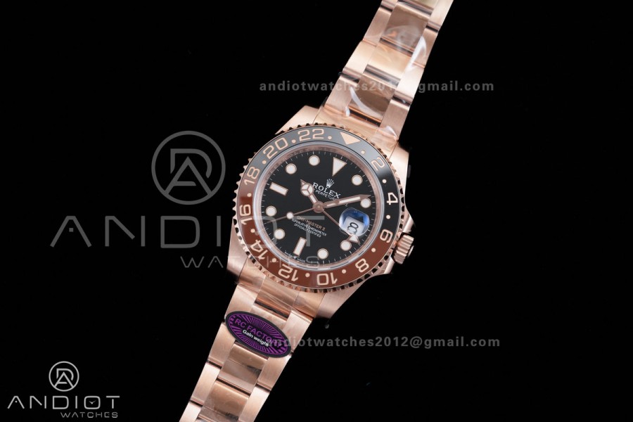 GMT-Master II 126715 CHNR RG Plated 904L Steel RCF 1:1 Best Edition SH3285