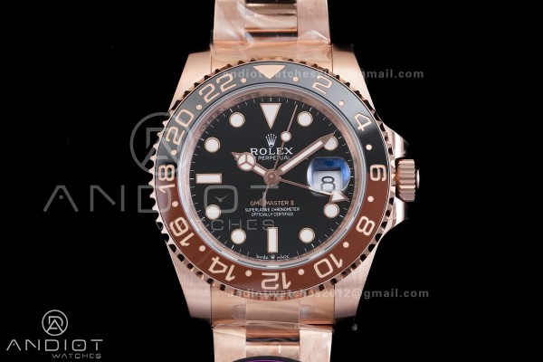 GMT-Master II 126715 CHNR RG Plated 904L Steel RCF...