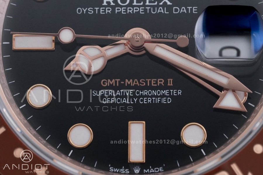 GMT-Master II 126715 CHNR RG Plated 904L Steel RCF 1:1 Best Edition SH3285
