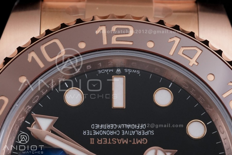 GMT-Master II 126715 CHNR RG Plated 904L Steel RCF 1:1 Best Edition SH3285