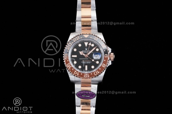 GMT Master II 126711 CHNR 904L SS RCF 1:1 Root Bee...