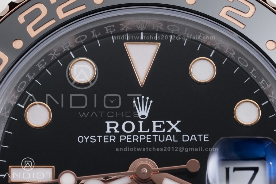 GMT Master II 126711 CHNR 904L SS RCF 1:1 Root Beer Best Edition on SS/RG Bracelet SH3285