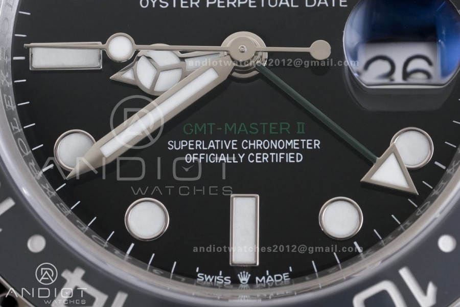 GMT-Master II 126710 GRNR 904L RCF 1:1 Bruce Wayne Best Edition on Jubilee Bracelet SH3285 