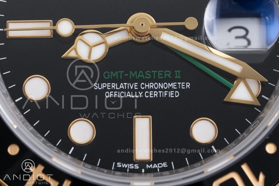 GMT Master II 126713 GRNR 904L SS RCF 1:1 Best Edition on Jubilee Bracelet SH3285