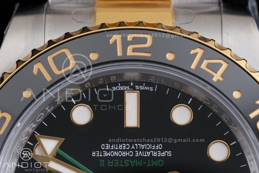 GMT Master II 126713 GRNR 904L SS RCF 1:1 Best Edition on Jubilee Bracelet SH3285