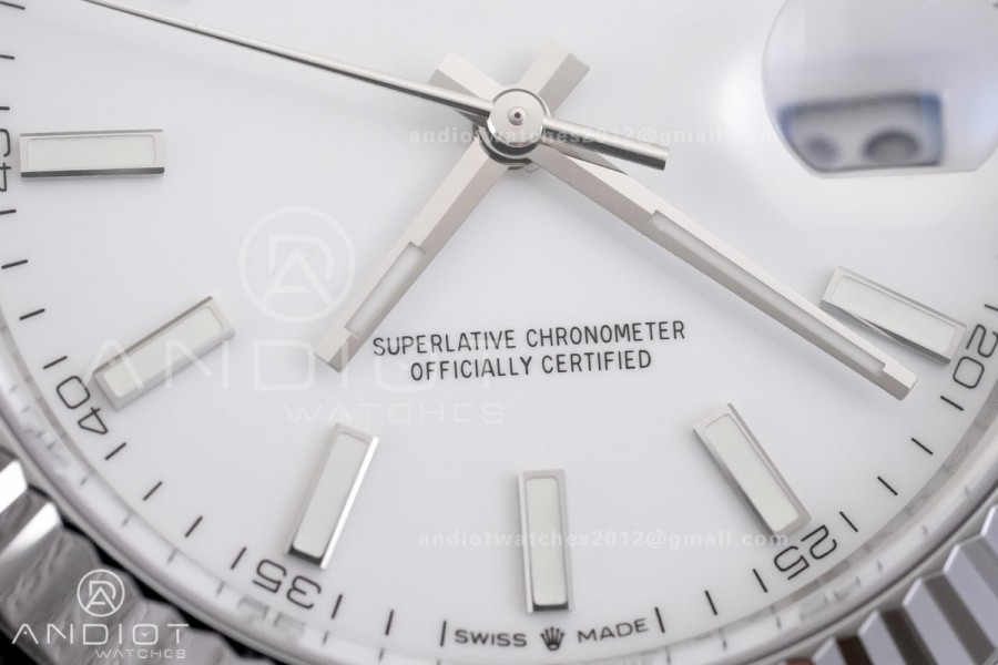 DateJust 41 126334 RCF 1:1 Best Edition 904L Steel White Stick Dial on Oyster Bracelet RC3235