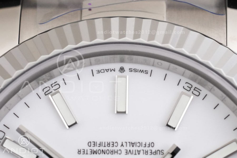 DateJust 41 126334 RCF 1:1 Best Edition 904L Steel White Stick Dial on Oyster Bracelet RC3235