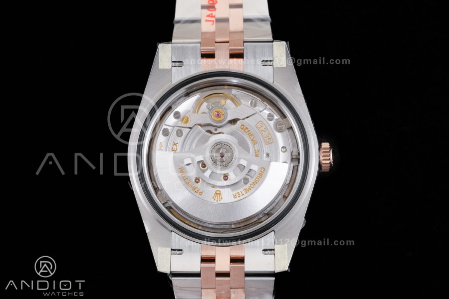 DateJust 41 126331 SS/RG RCF 1:1 Best Edition 904L Steel Gray Dial Green Roman on SS/RG Jubilee Bracelet RC3235