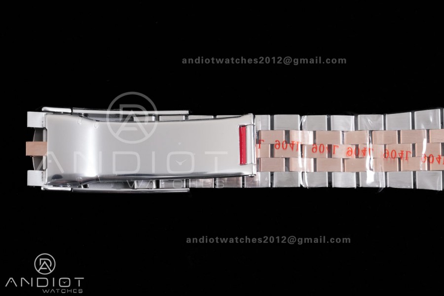 DateJust 41 126331 SS/RG RCF 1:1 Best Edition 904L Steel Gray Dial Green Roman on SS/RG Jubilee Bracelet RC3235