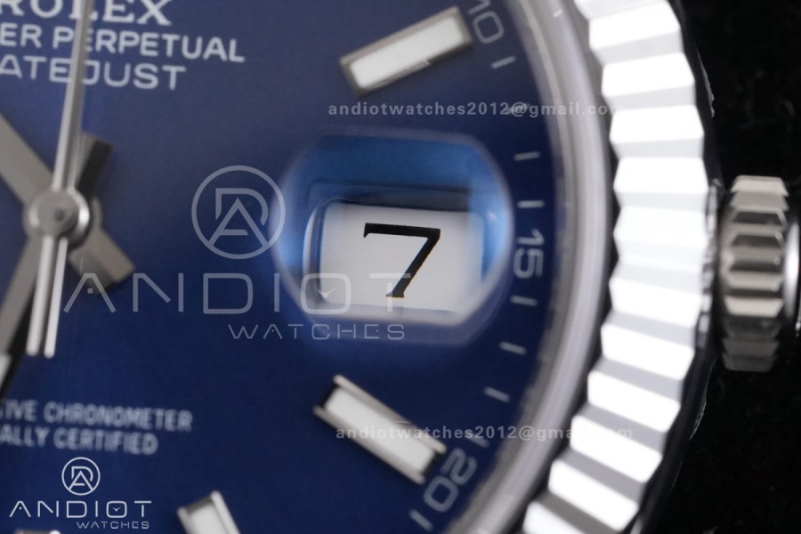 DateJust 41 126334 RCF 1:1 Best Edition 904L Steel Blue Stick Dial on Oyster Bracelet RC3235