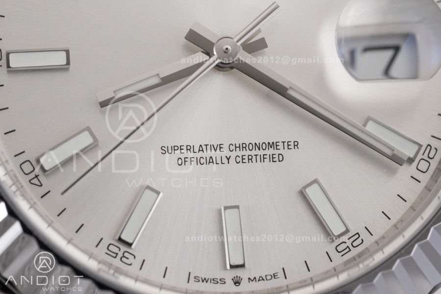 DateJust 41 126334 RCF 1:1 Best Edition 904L Steel Slive Stick Dial on Oyster Bracelet RC3235