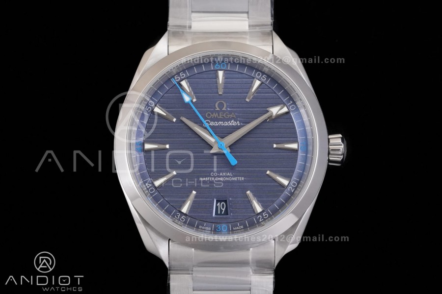 Aqua Terra 150M Master Chronometers VSF 1:1 Best Edition Light Blue Dial Blue Hand on SS Bracelet A8900 Super Clone