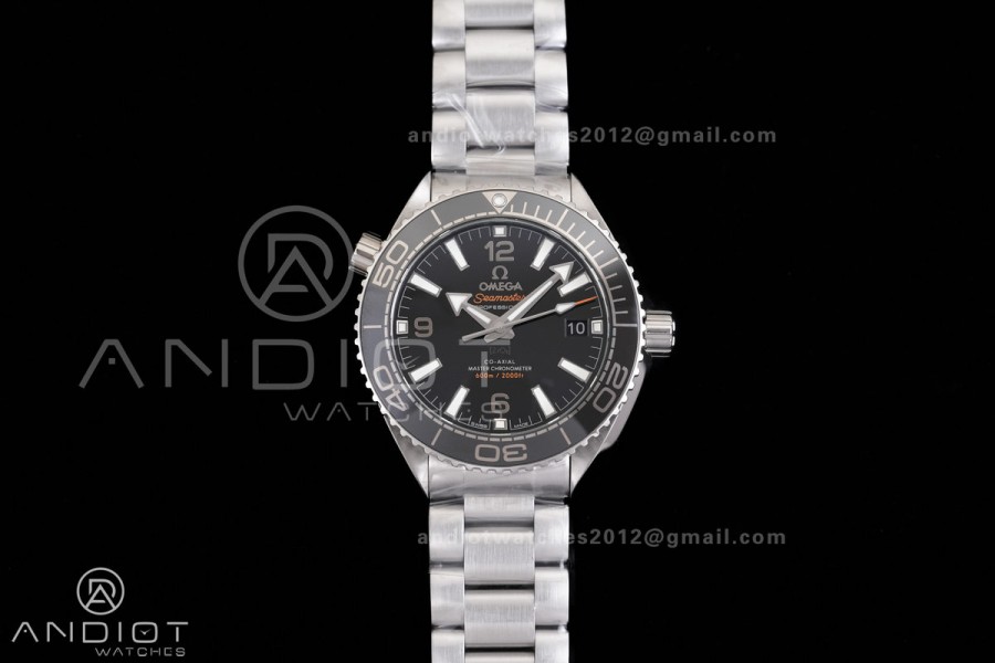 Planet Ocean 39.5mm Black Ceramic Bezel SS V4 VSF 1:1 Best Edition Black Dial On SS Bracelet Super Clone Asian 8800