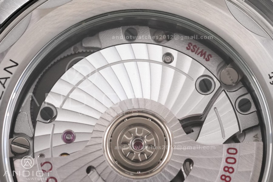 Planet Ocean 39.5mm Black Ceramic Bezel SS V4 VSF 1:1 Best Edition Black Dial On SS Bracelet Super Clone Asian 8800