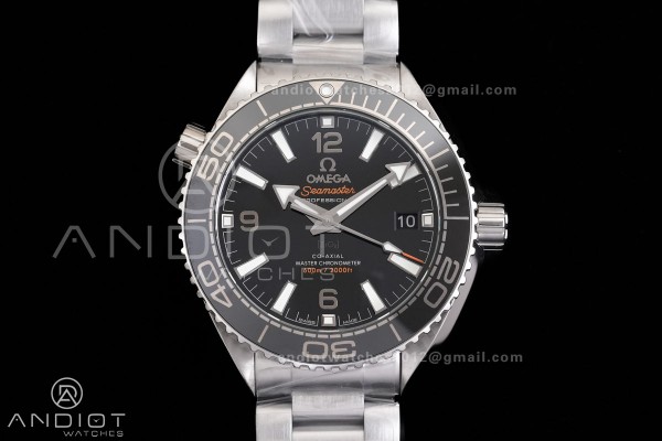 Planet Ocean 39.5mm Black Ceramic Bezel SS V4 VSF 1:1 Best Edition Black Dial On SS Bracelet Super Clone Asian 8800