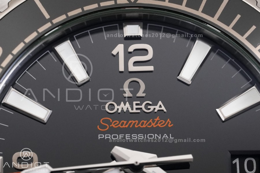 Planet Ocean 39.5mm Black Ceramic Bezel SS V4 VSF 1:1 Best Edition Black Dial On SS Bracelet Super Clone Asian 8800