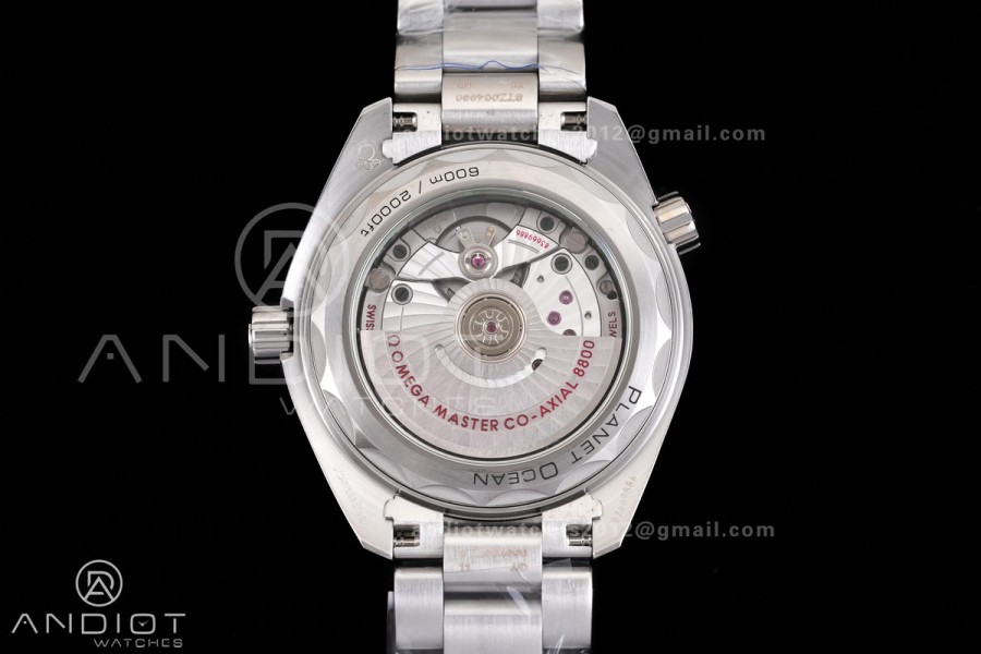 Planet Ocean 39.5mm Black Ceramic Bezel SS V4 VSF 1:1 Best Edition Black Dial On SS Bracelet Super Clone Asian 8800