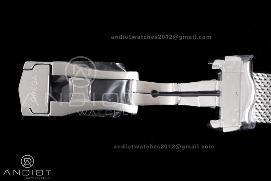 Seamaster 300M Diver SS VSF 1:1 Best Edition Black/Orange Dial on SS Mesh Bracelet VS8806 Super Clone