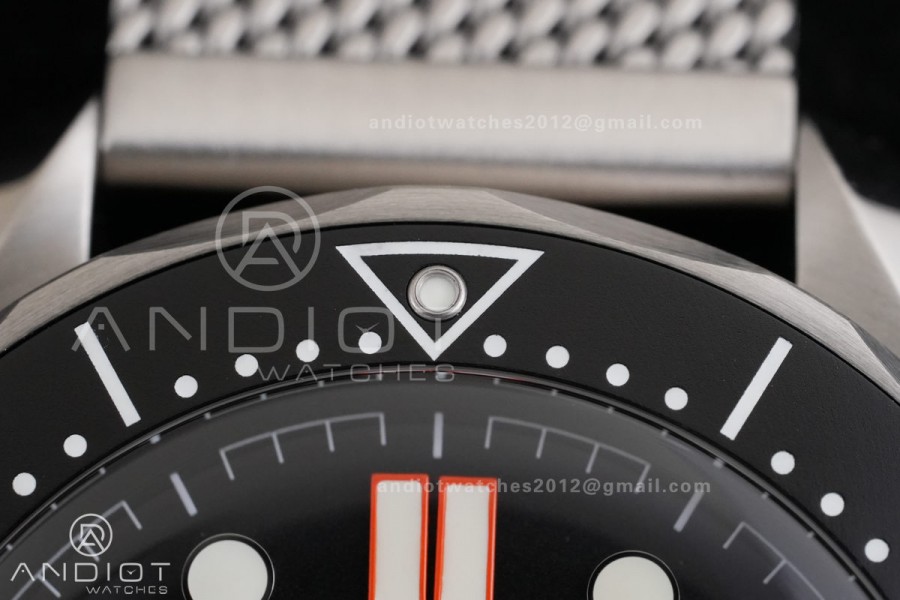 Seamaster 300M Diver SS VSF 1:1 Best Edition Black/Orange Dial on SS Mesh Bracelet VS8806 Super Clone